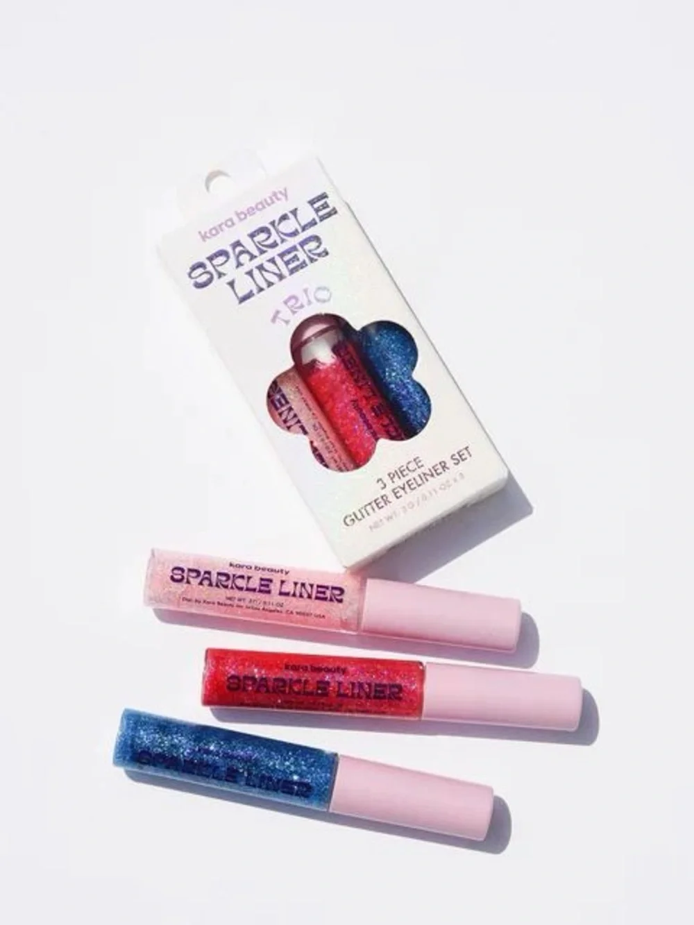 Sparkle Liner Trio Glitter Eyeliner Set - Pink, Red, Blue
